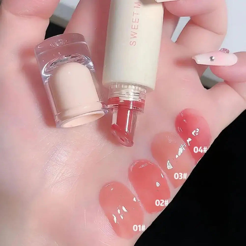 Vernis à lèvres en gelée à la menthe douce, teinte antiadhésive pour les lèvres, liquide cosmétique durable, hydratant, rouge à lèvres en cristal, brillant en verre coréen